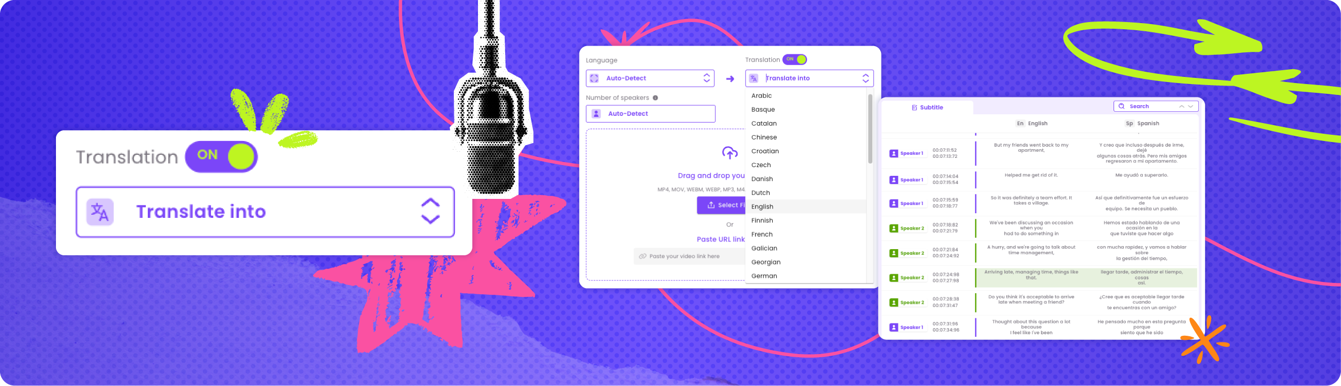 Dub-Dub.ai I can translate subtitles into over 150 other languages